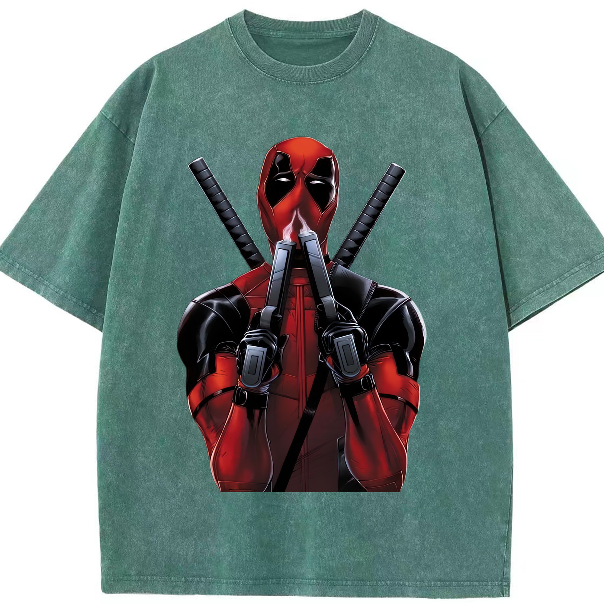 （画像用） Deadpool デッドプール 綿100% ヴィンテージ風 半袖Tシャツ（フロントプリント）